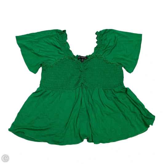 Top Short Sleeve By Versona In Green, Size: Xl