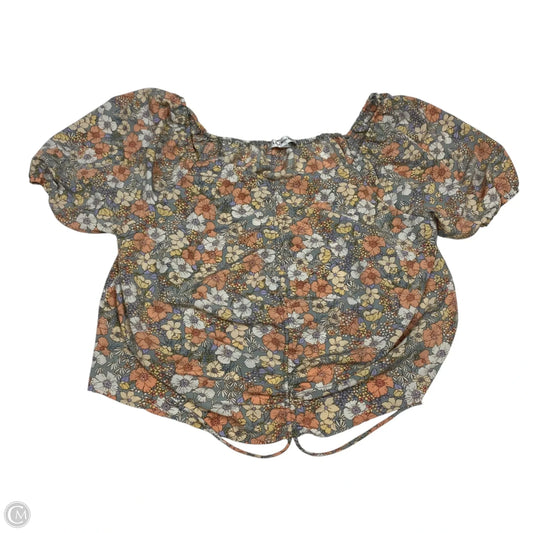 Top Short Sleeve By Lily White In Green & Orange, Size: 2x