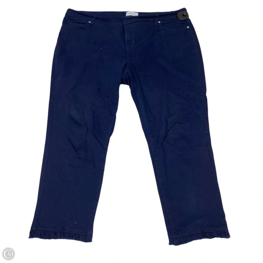 Jeans Skinny By Crown And Ivy In Navy, Size: 16