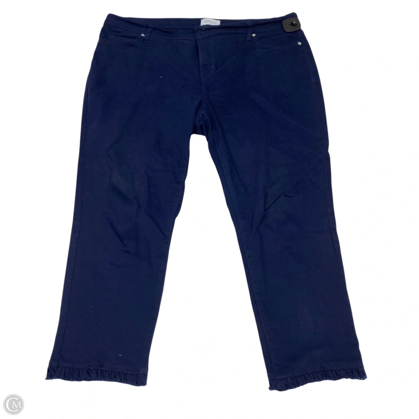 Jeans Skinny By Crown And Ivy In Navy, Size: 16