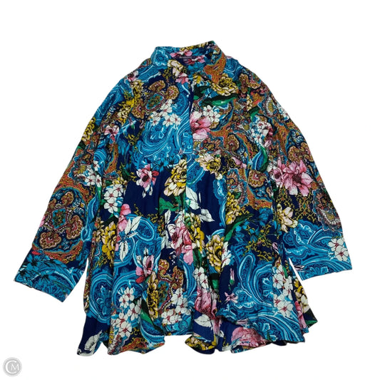 Top Long Sleeve By Roamans In Multi-colored, Size: 3x
