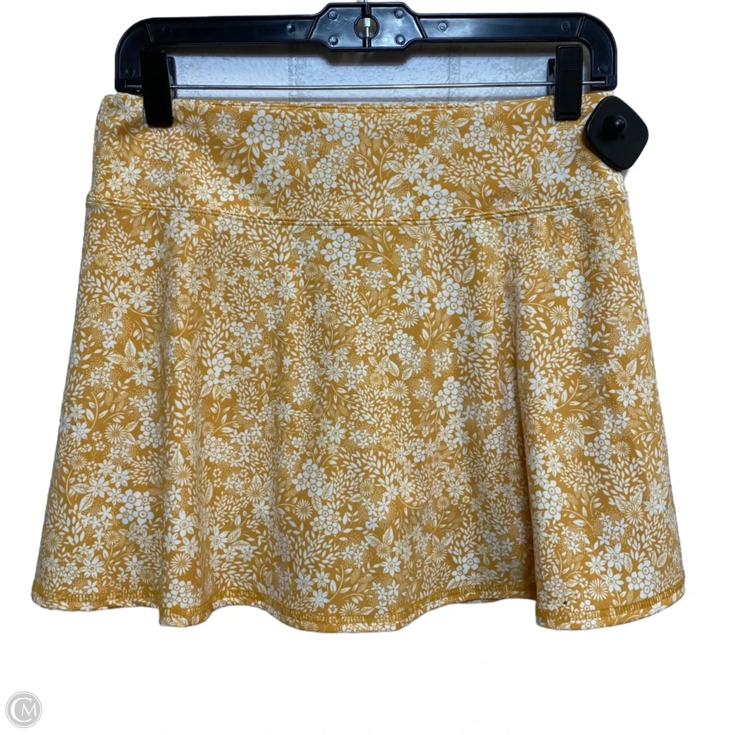 Athletic Skort By Laura Ashley In White & Yellow, Size: S