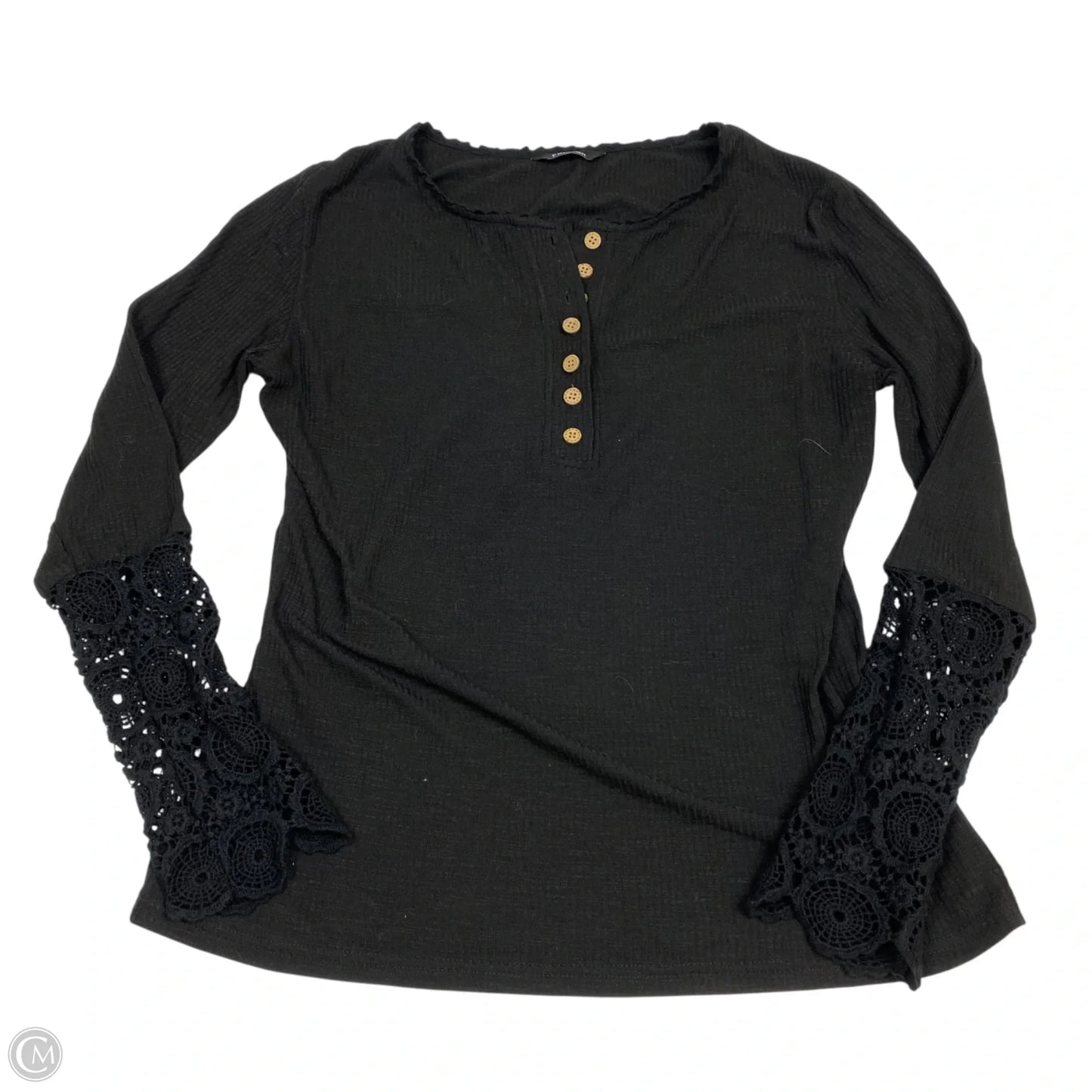 Top Long Sleeve By Fashion In Black, Size: Xl