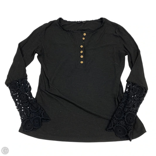 Top Long Sleeve By Fashion In Black, Size: Xl
