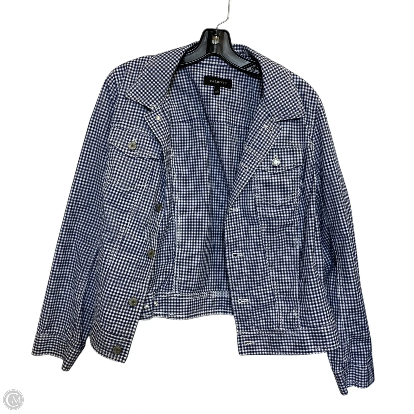 Jacket Other By Talbots In Blue & White, Size: L