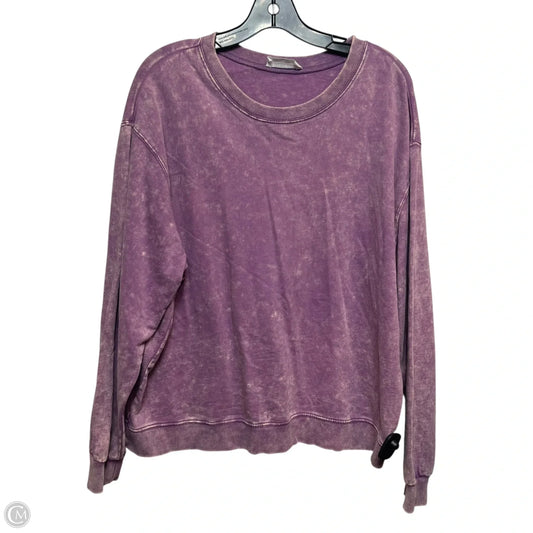 Top Long Sleeve By Double Zero In Purple, Size: M