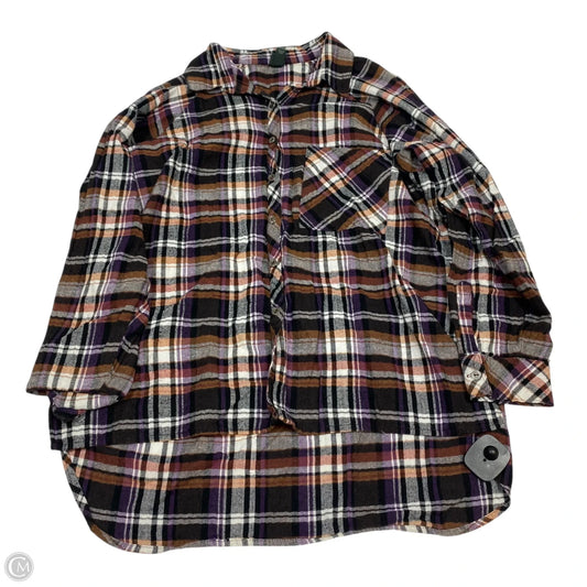 Top Long Sleeve By Wild Fable In Black & Brown, Size: L
