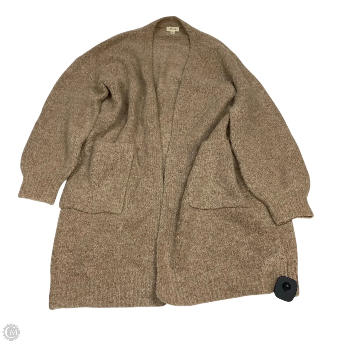 Sweater Cardigan By Debut In Tan, Size: S