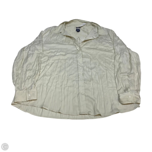 Top Long Sleeve By Gap In Beige, Size: Xl
