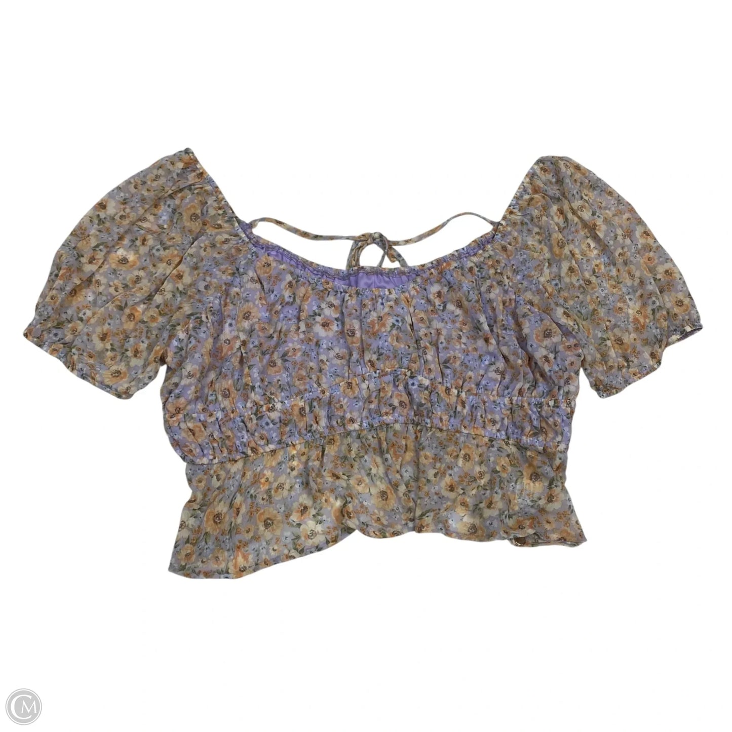 Top Short Sleeve By Arula In Orange & Purple, Size: 2x