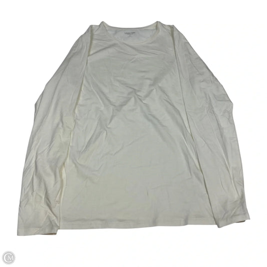 Top Long Sleeve Basic By Lands End In Cream, Size: L