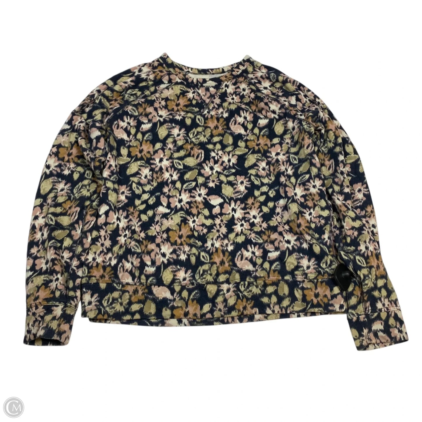 Top Long Sleeve By Sonoma In Grey & Tan, Size: M