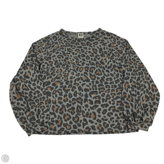 Top Long Sleeve By Anne Klein In Grey, Size: M