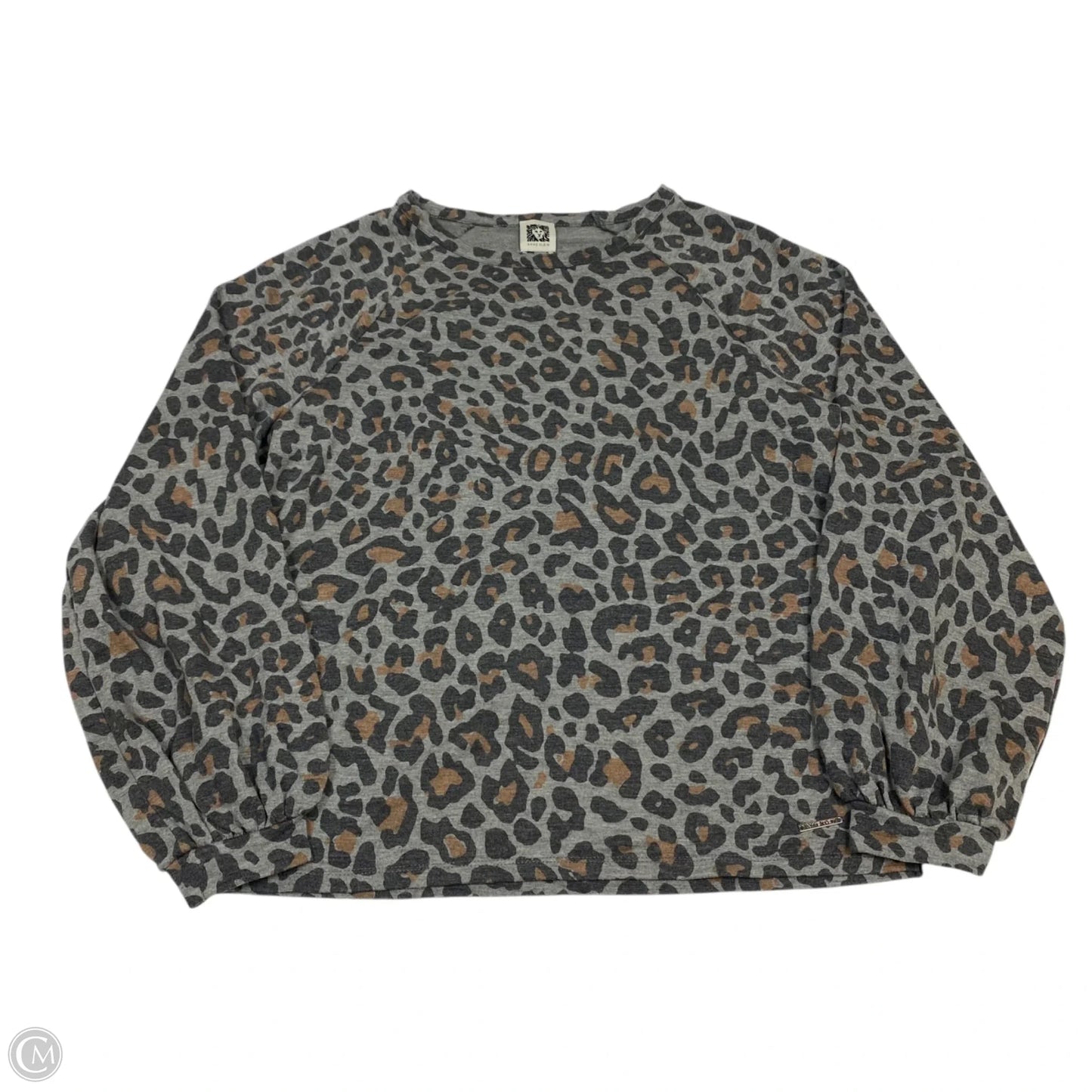 Top Long Sleeve By Anne Klein In Grey, Size: M