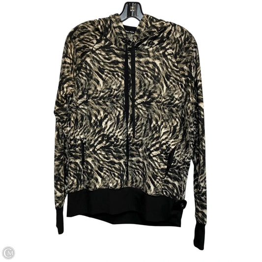 Athletic Sweatshirt Hoodie By Jones New York In Black & Cream, Size: M