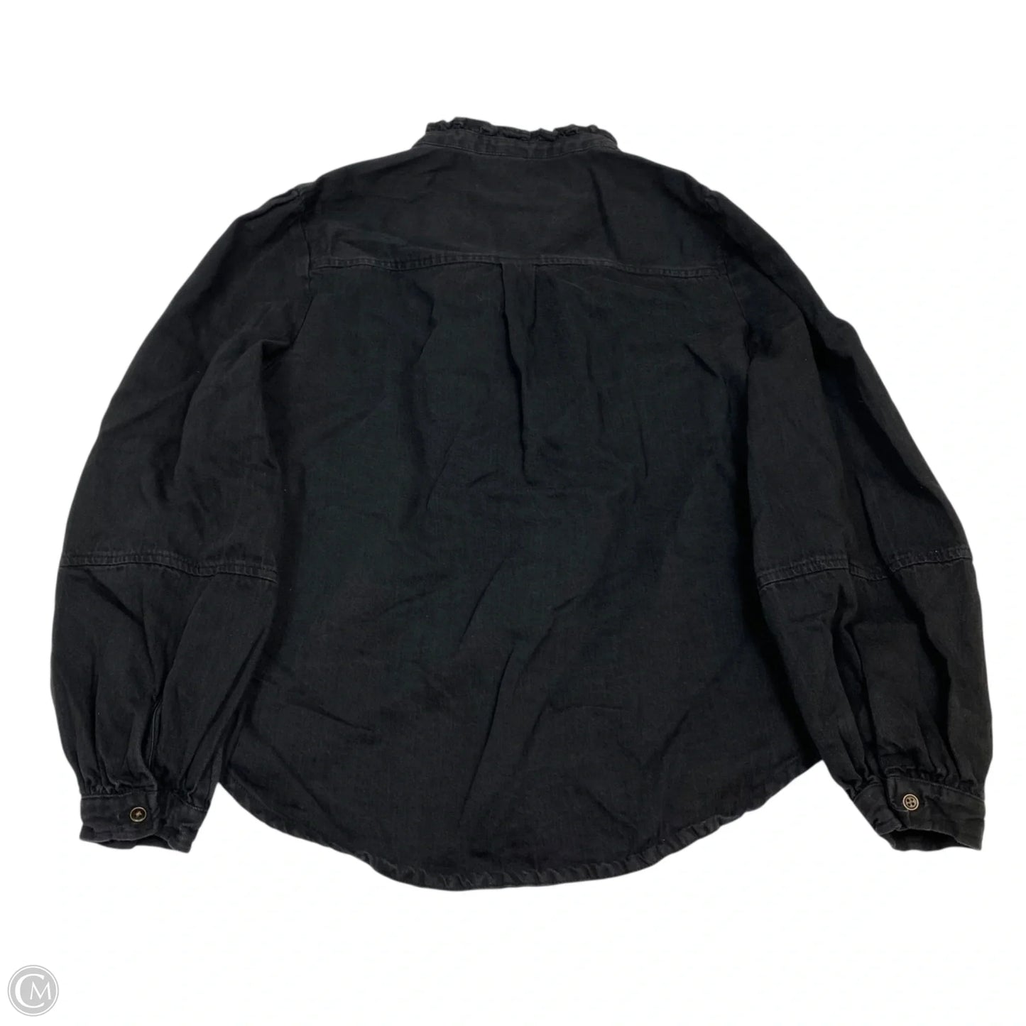 Top Long Sleeve By Old Navy In Black Denim, Size: M