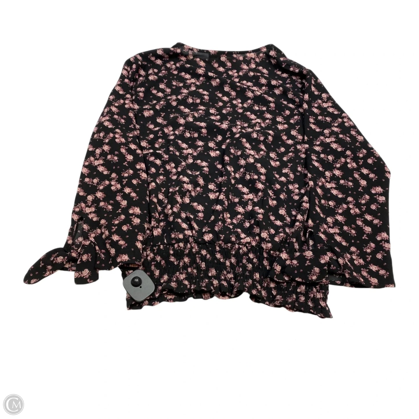 Top Long Sleeve By Michael By Michael Kors In Black & Purple, Size: M