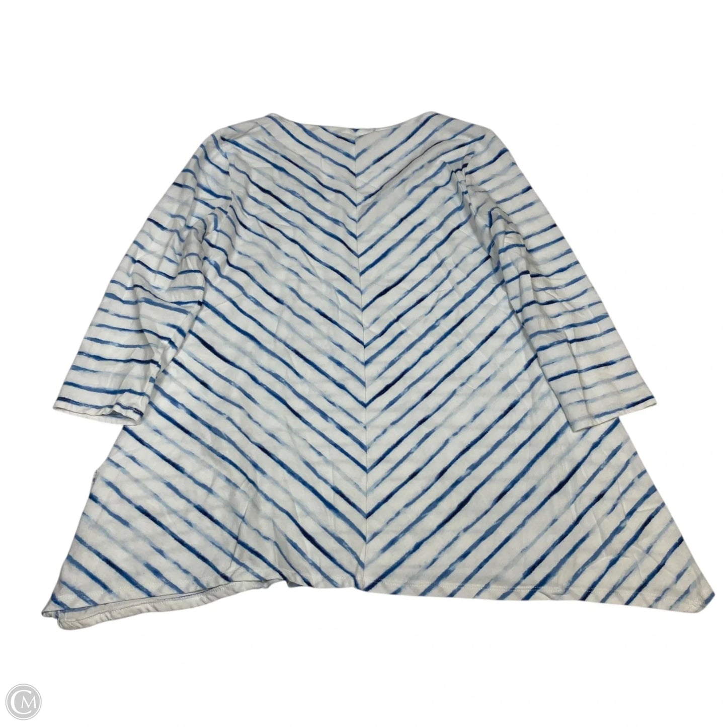 Top 3/4 Sleeve By Pure Jill In Blue & White, Size: Sp