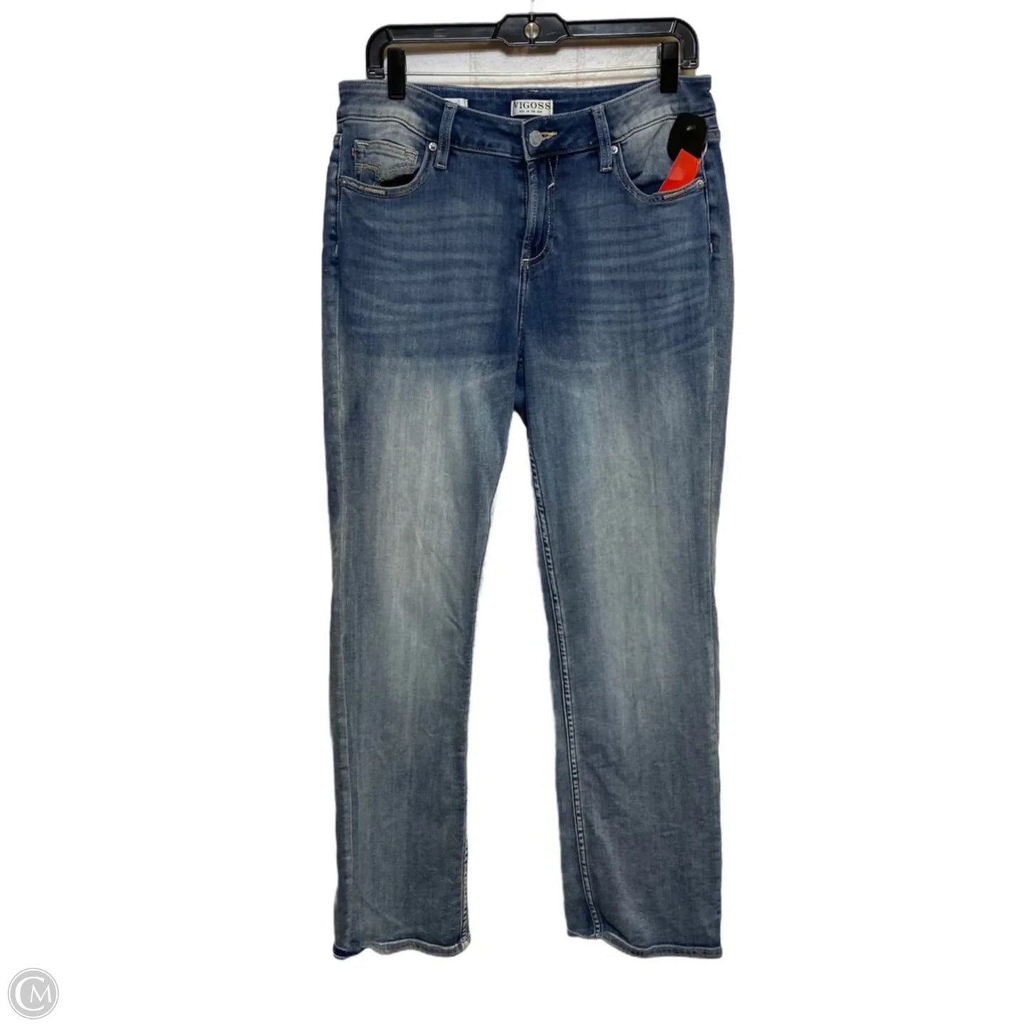 Jeans Straight By Vigoss In Blue Denim, Size: 10