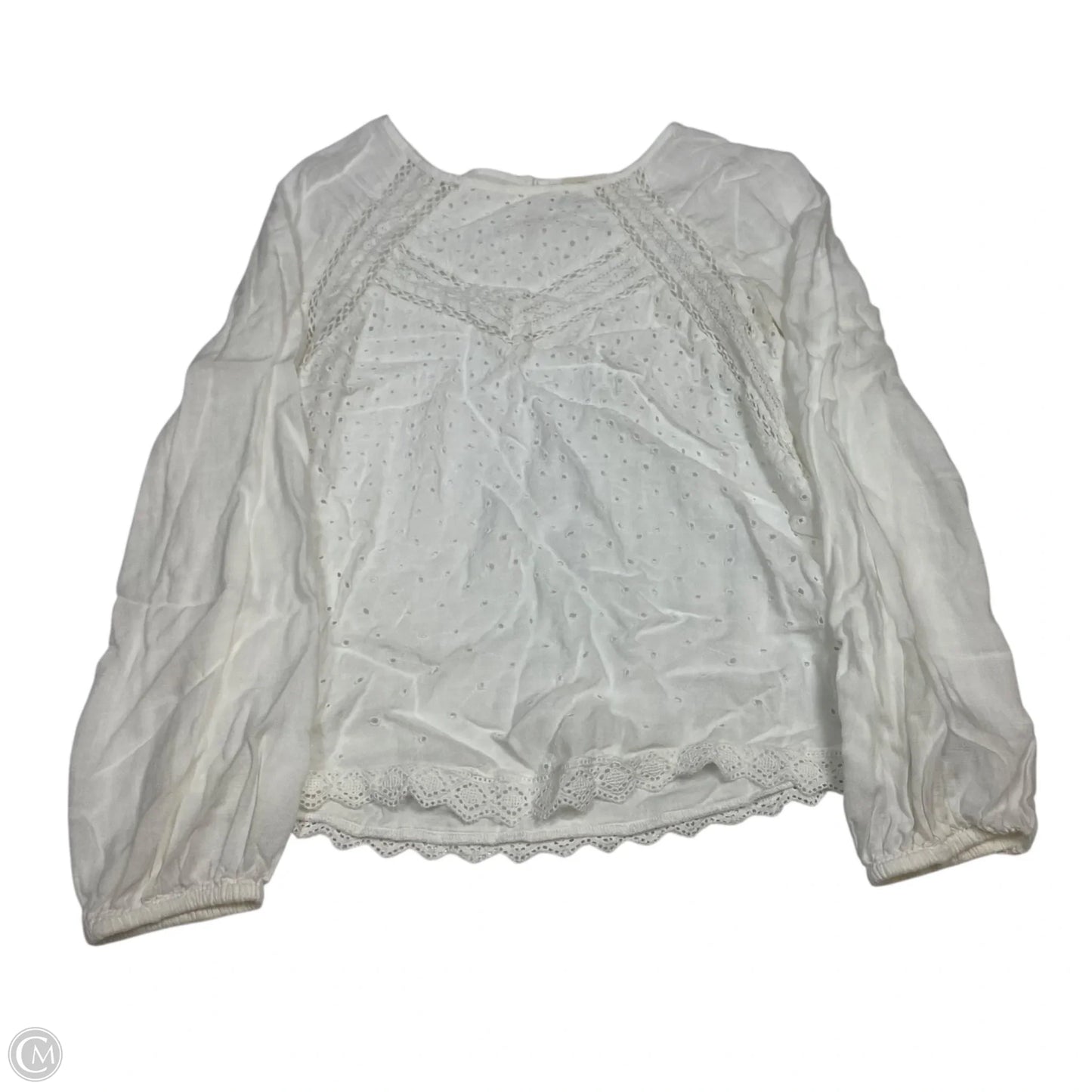 Top Long Sleeve By Lucky Brand In White, Size: Xs