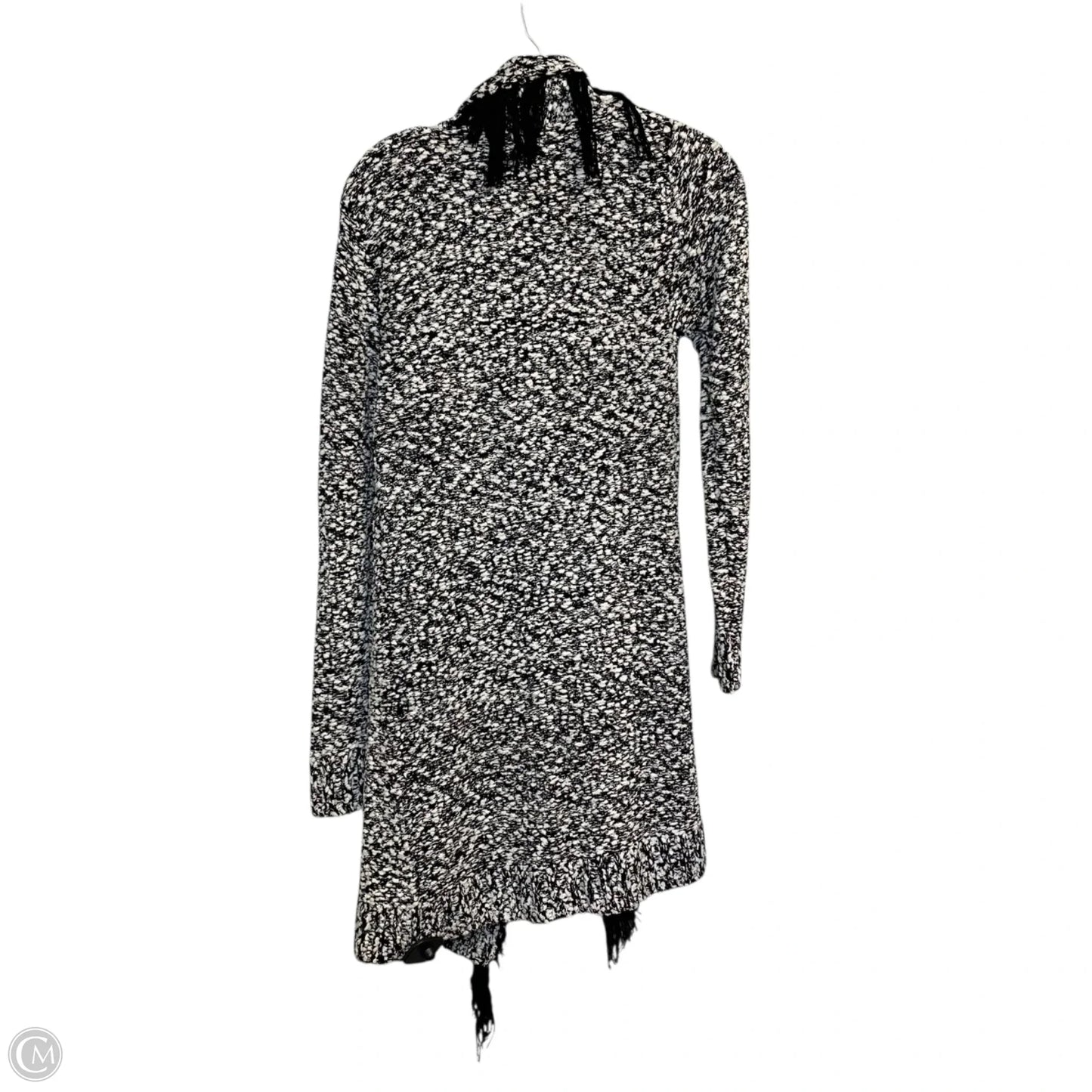 Sweater Cardigan By Venus In Black & White, Size: Xs