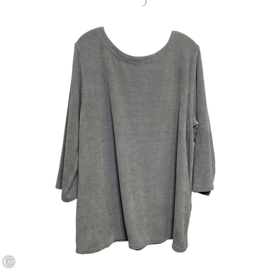 Top 3/4 Sleeve By J. Jill In Grey, Size: 2x