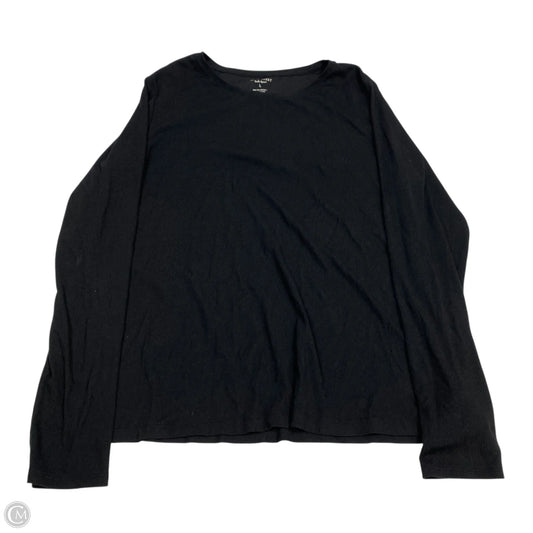Top Long Sleeve Basic By Nine West Apparel In Black, Size: L