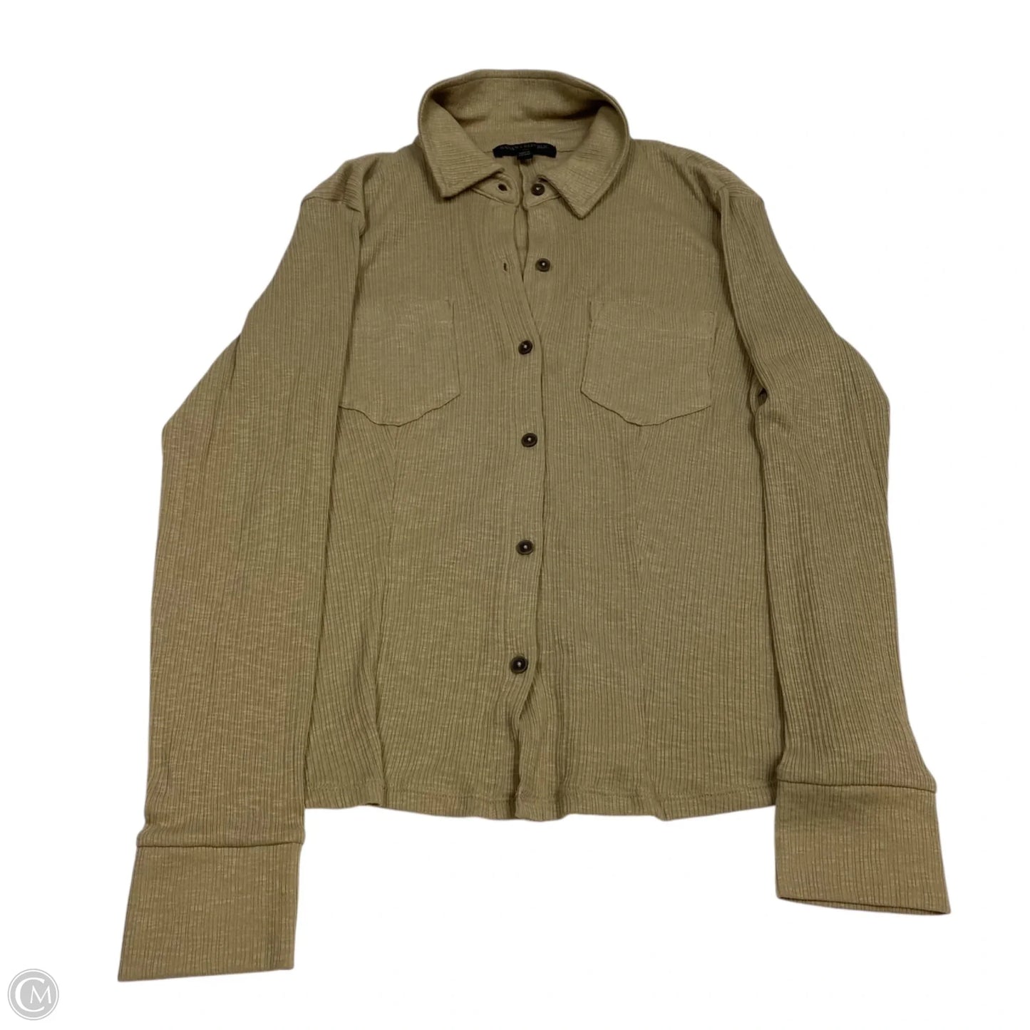 Top Long Sleeve By Banana Republic In Brown, Size: M