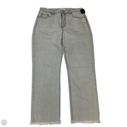 Jeans Straight By Loft In Grey Denim, Size: 8