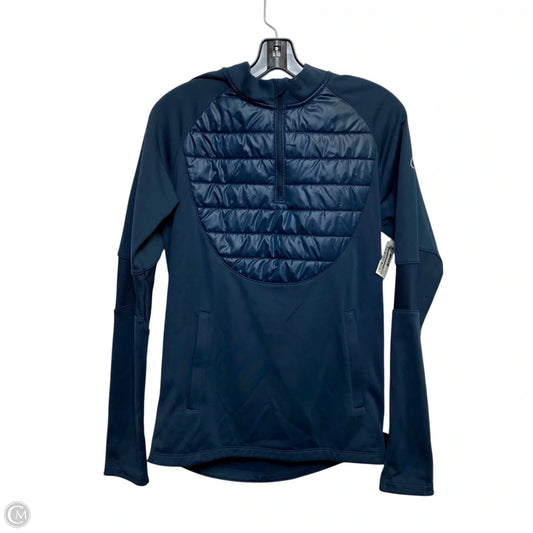 Athletic Top Long Sleeve Collar By Nike In Green, Size: S