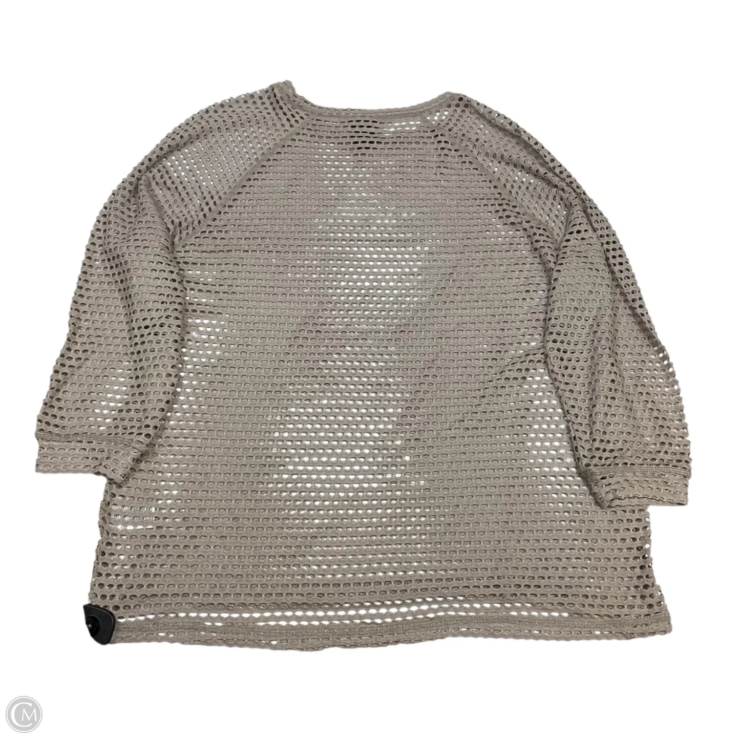 Top Long Sleeve By Bobeau In Taupe, Size: L