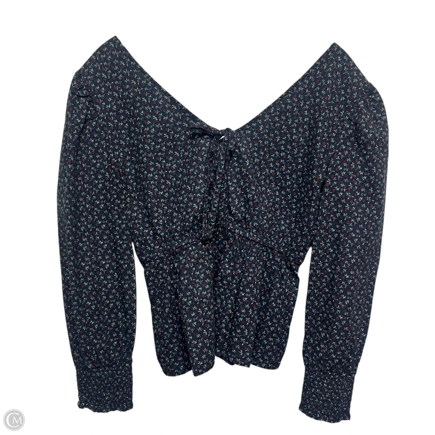Top Long Sleeve By Madewell In Navy, Size: S