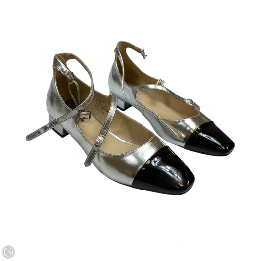 Shoes Flats By Liz Claiborne In Black & Silver, Size: 7.5