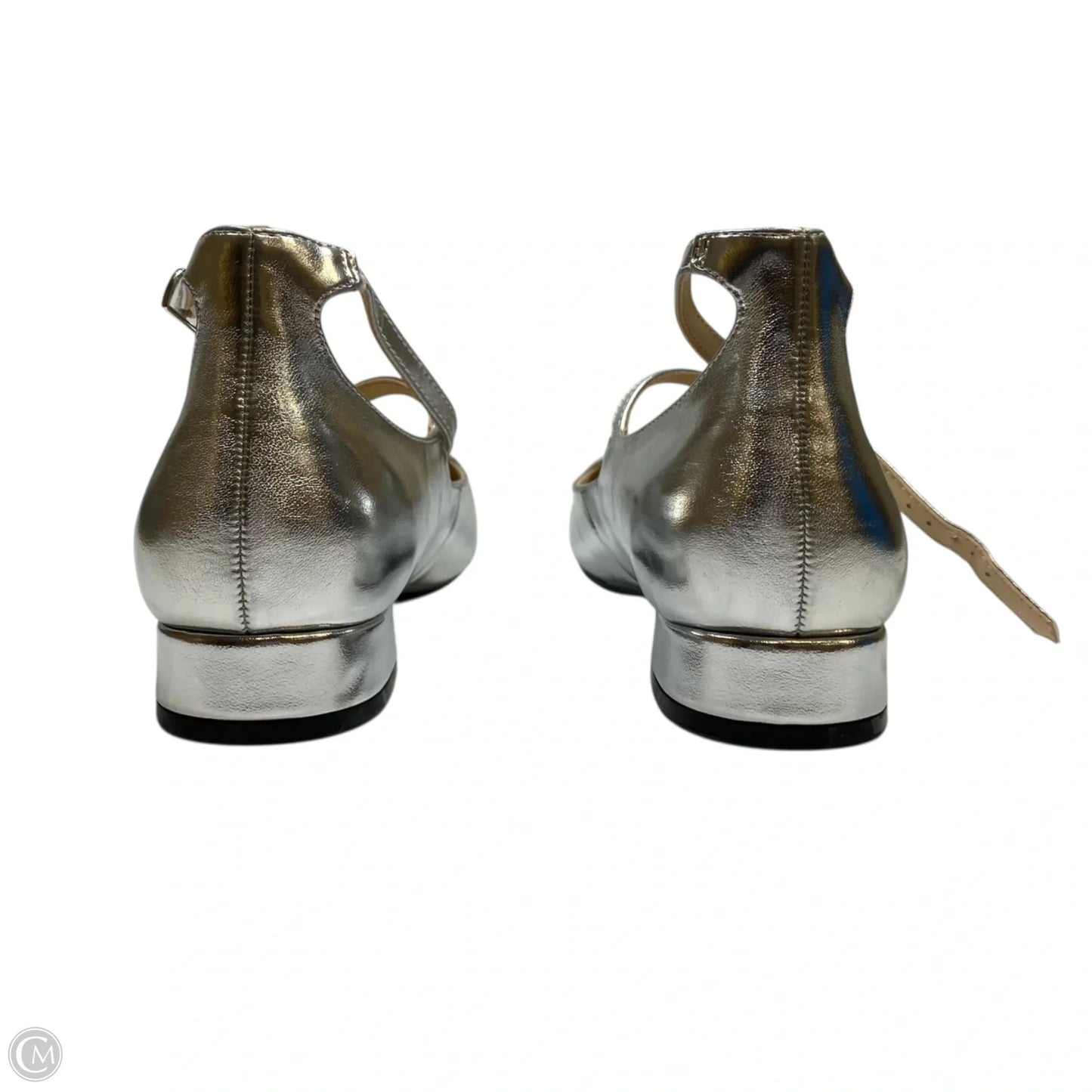 Shoes Flats By Liz Claiborne In Black & Silver, Size: 7.5