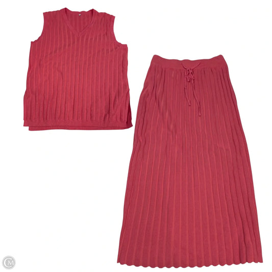 Skirt Set 2pc By Cmf In Pink, Size: L