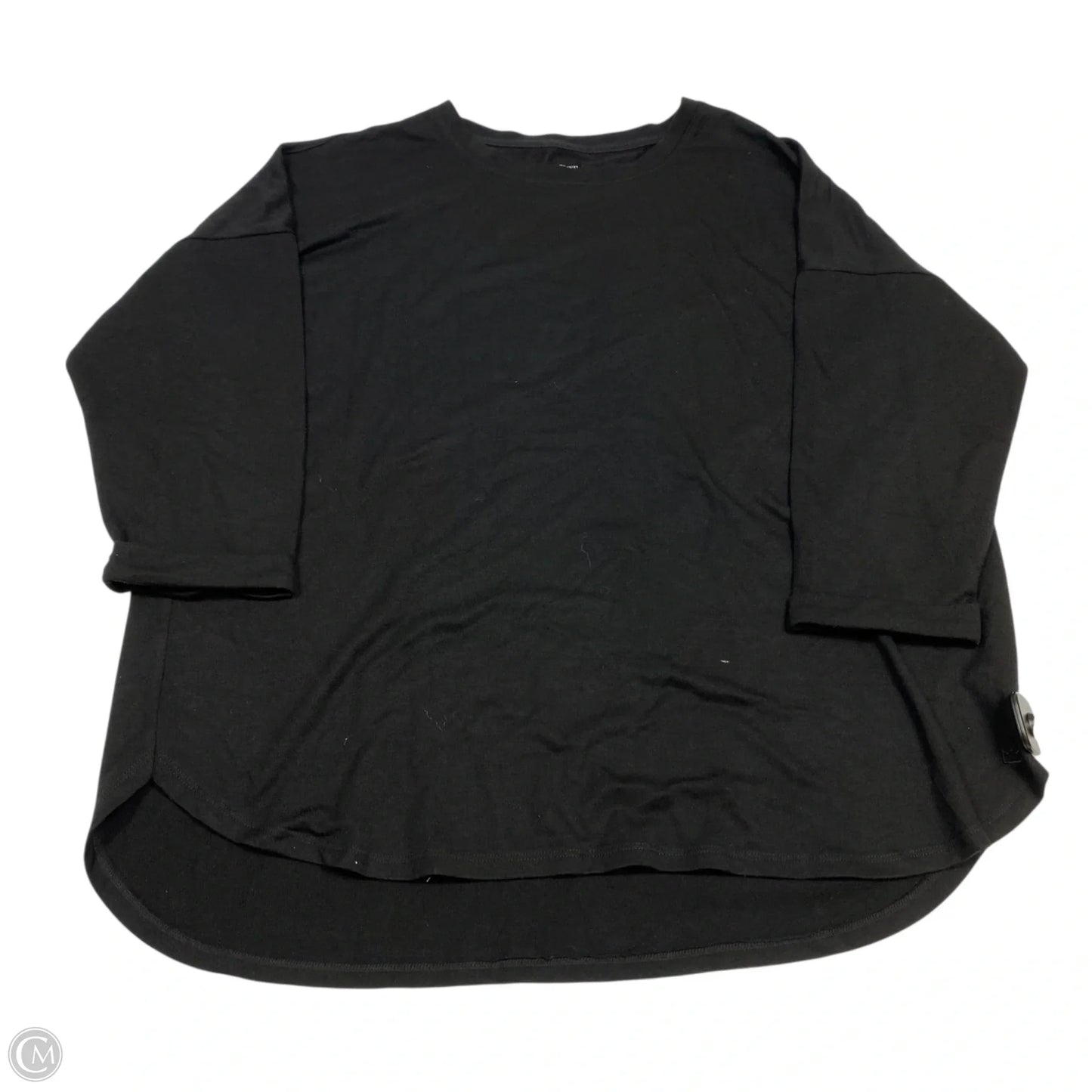 Top 3/4 Sleeve Basic By Crown And Ivy In Black, Size: Xl