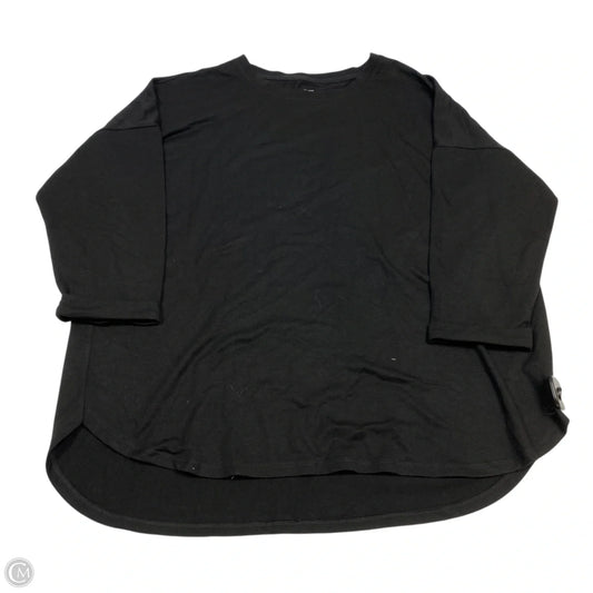 Top 3/4 Sleeve Basic By Crown And Ivy In Black, Size: Xl