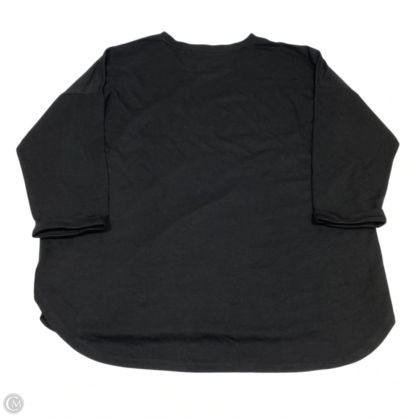 Top 3/4 Sleeve Basic By Crown And Ivy In Black, Size: Xl