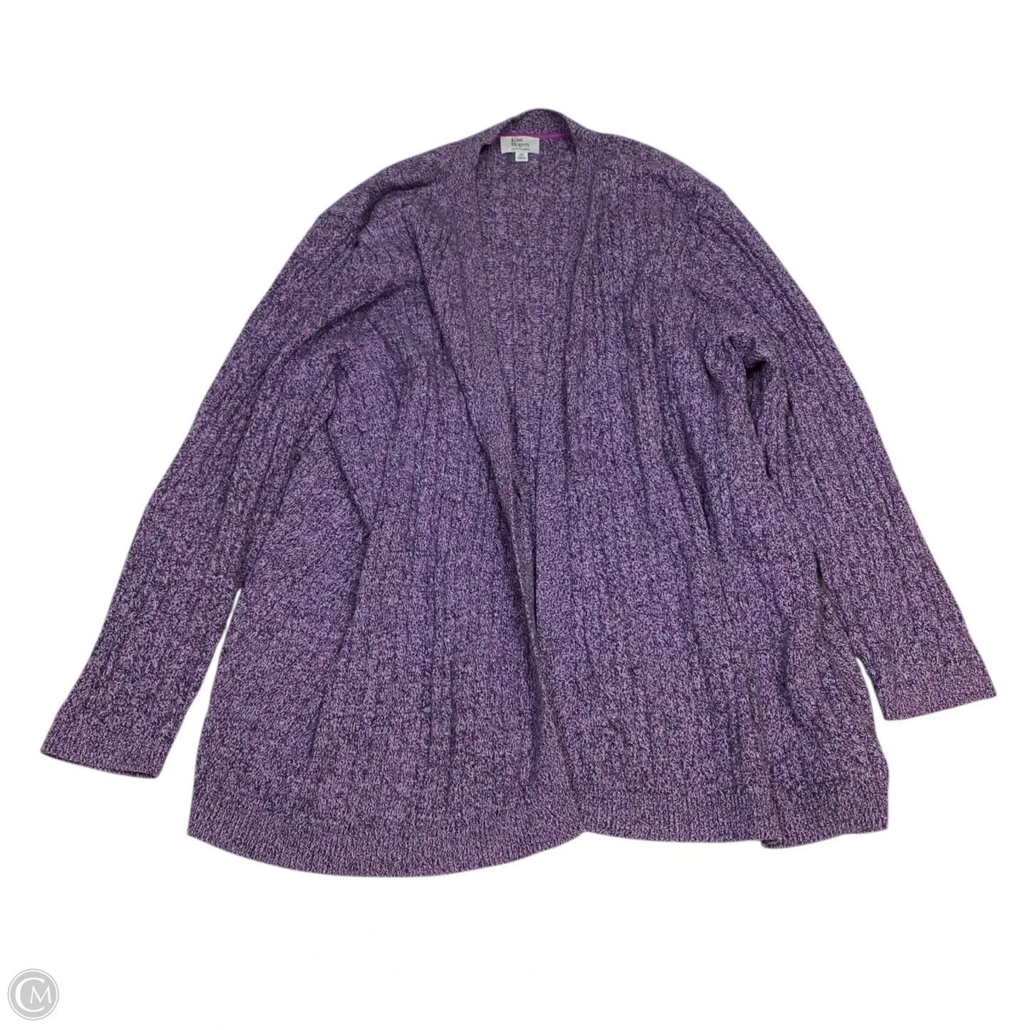 Cardigan By Kim Rogers In Purple, Size: 2x