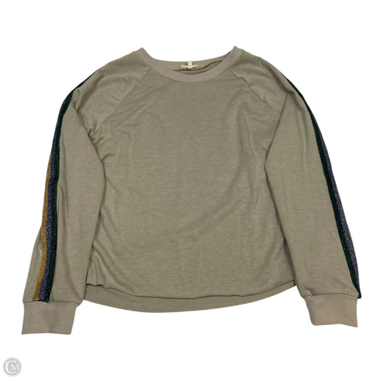 Top Long Sleeve By Mystree In Taupe, Size: L