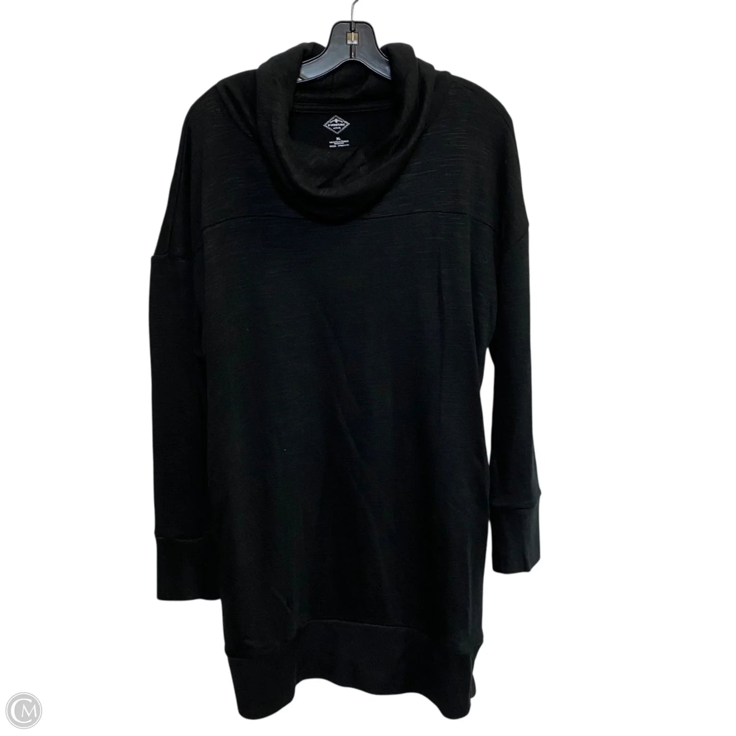 Athletic Top Long Sleeve Collar By St Johns Bay In Black, Size: Xl