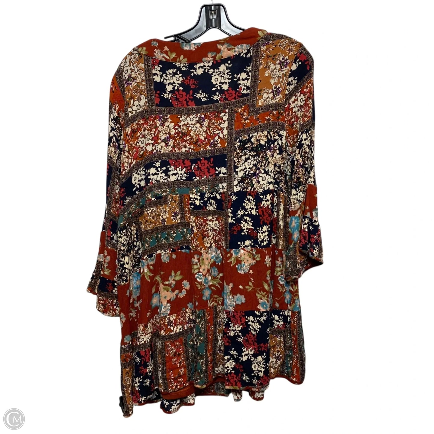 Top 3/4 Sleeve By Entro In Multi-colored, Size: Xl