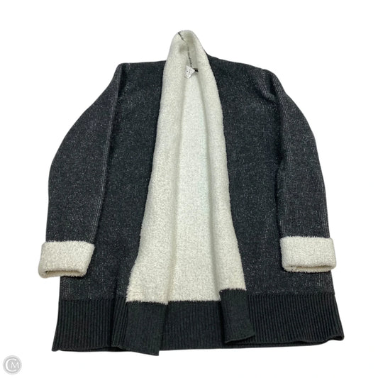 Sweater Cardigan By Loft In Grey, Size: M
