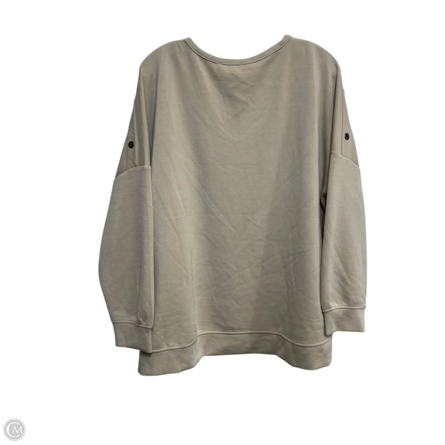 Top Long Sleeve By Cable And Gauge In Tan, Size: 2x
