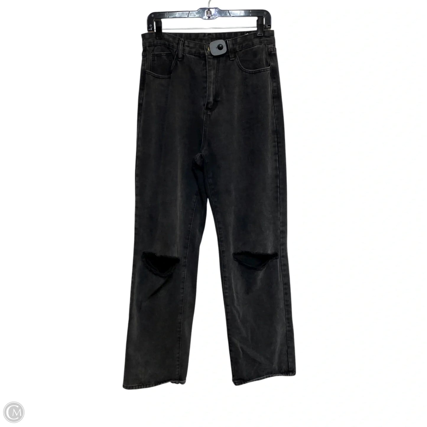 Jeans Wide Leg By Shein In Grey Denim, Size: M