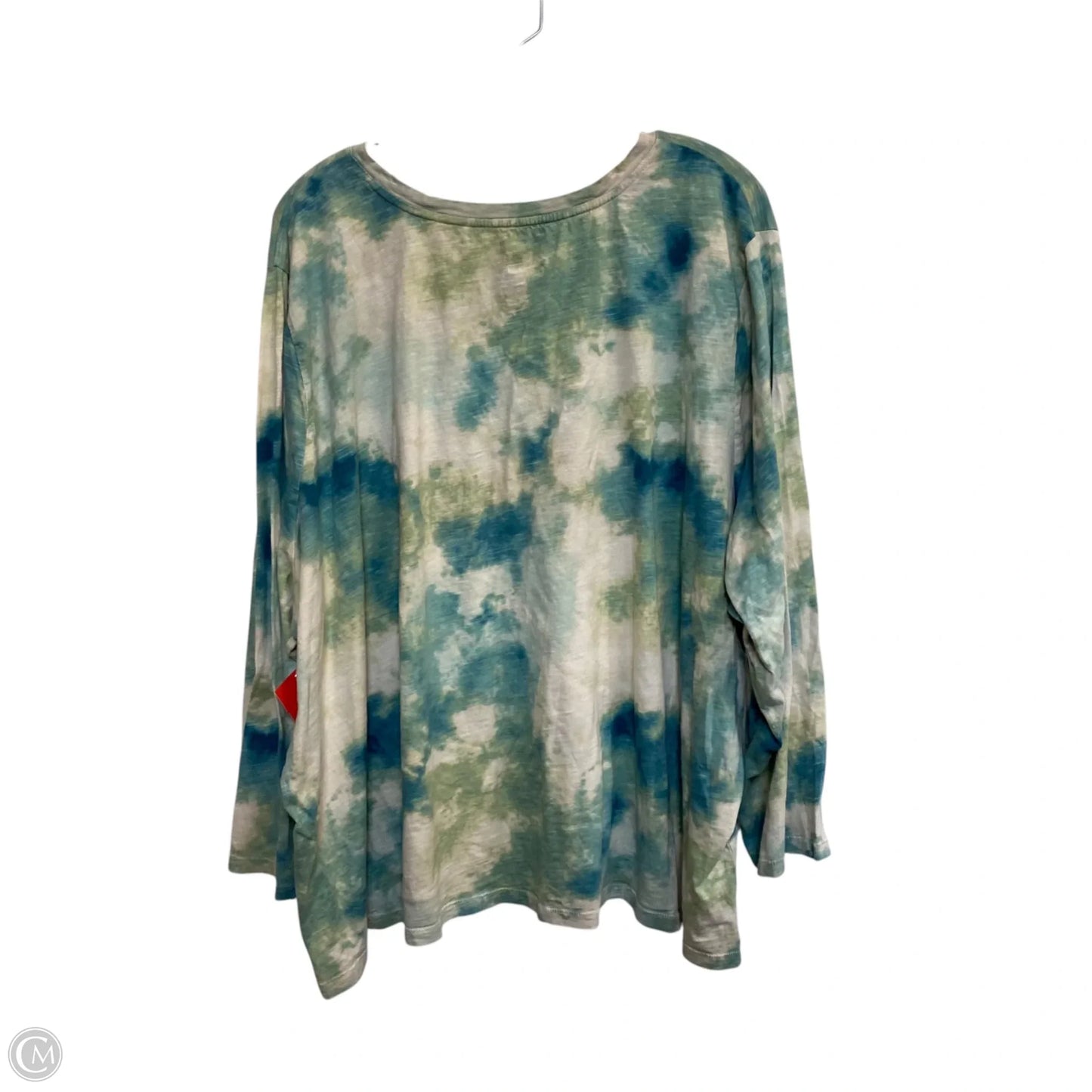 Top Long Sleeve By Sonoma In Cream & Green, Size: 5