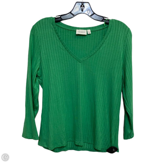 Top 3/4 Sleeve By Cyrus In Green, Size: L
