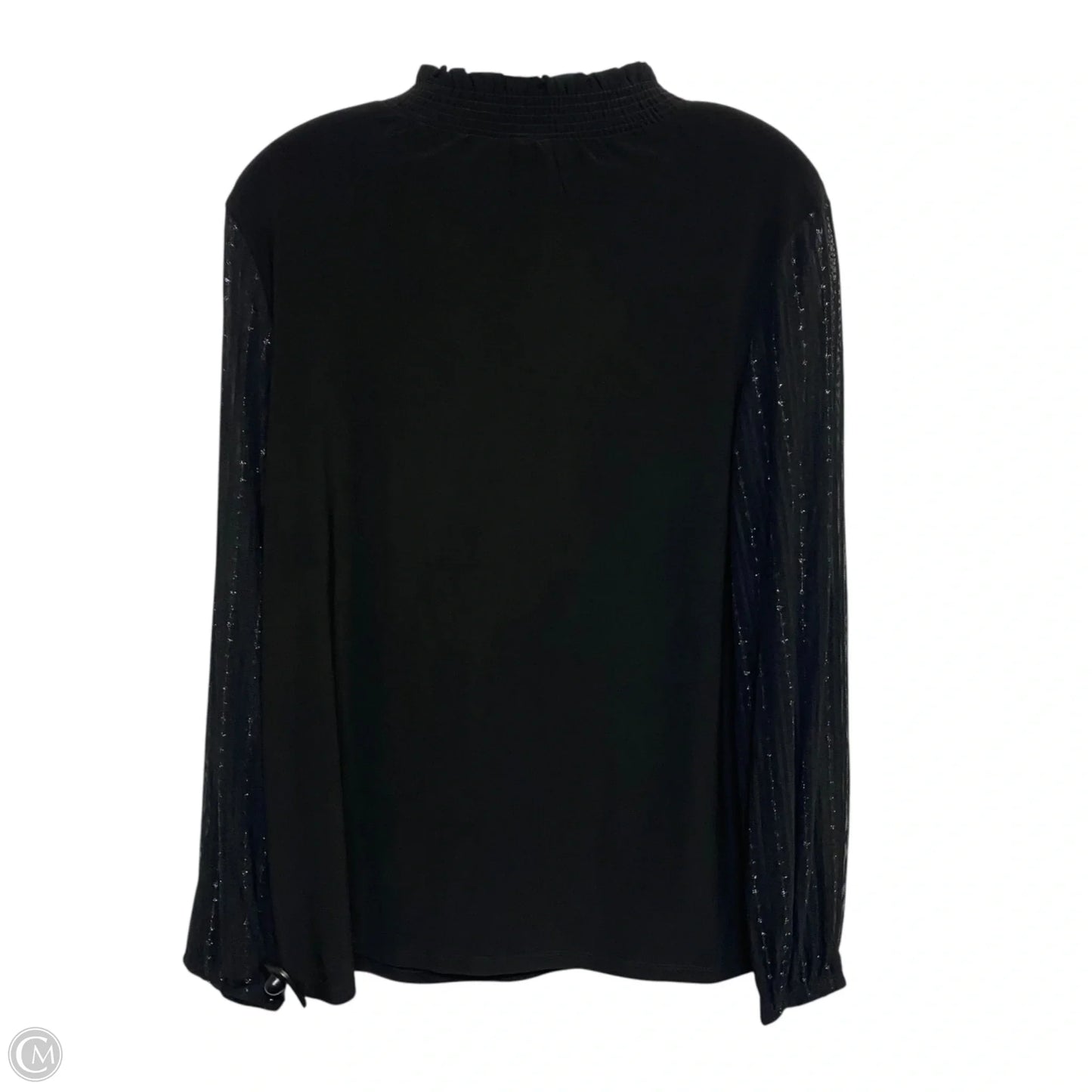 Top Long Sleeve By Anne Klein In Black, Size: M