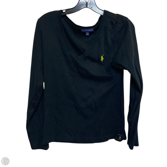 Top Long Sleeve By Ralph Lauren In Black, Size: L