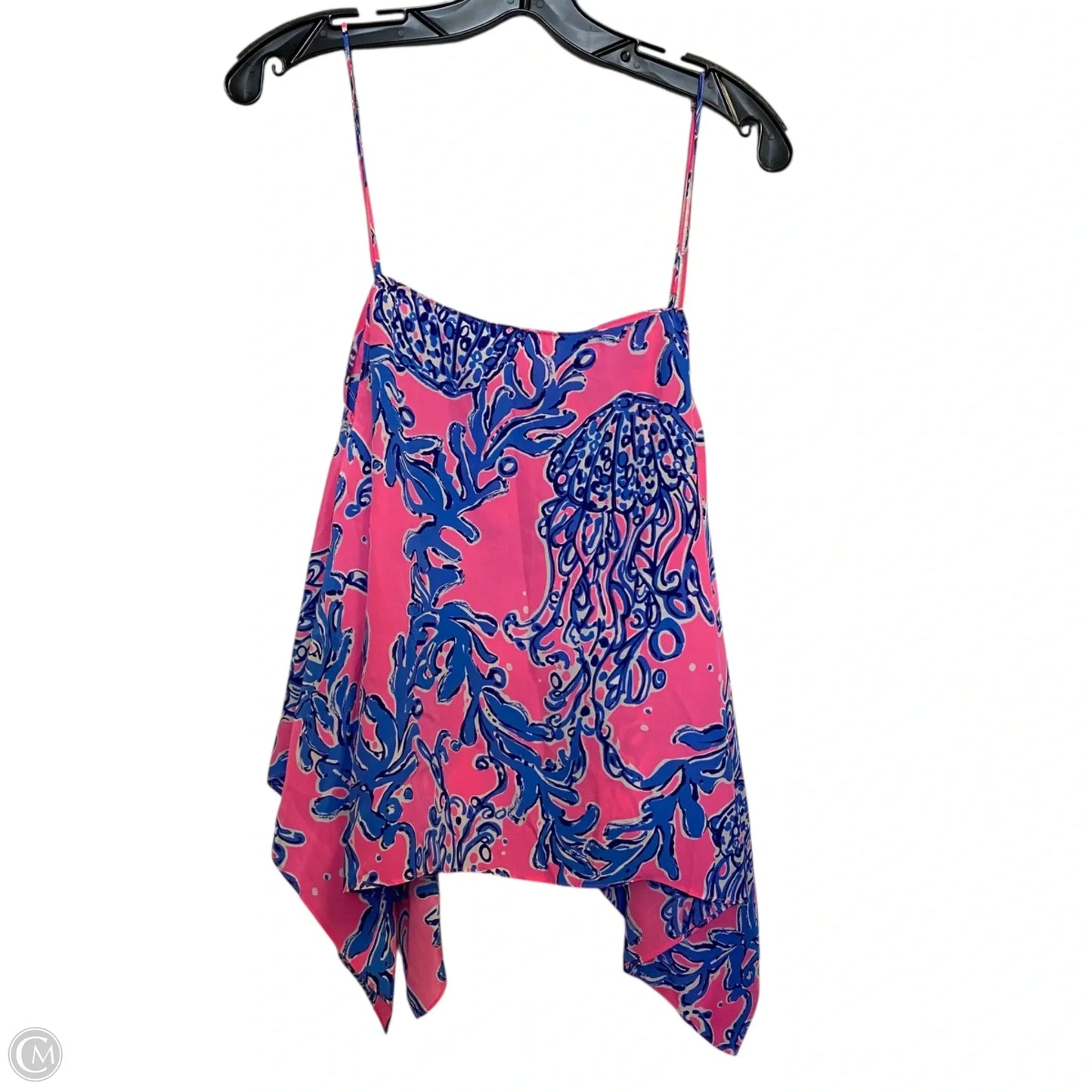 Top Sleeveless Designer By Lilly Pulitzer In Blue & Pink, Size: M